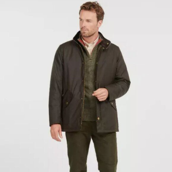 Barbour Men's Prestbury Wax Jacket in Olive MSRP$495 British Luxury Heritage - Picture 3 of 16